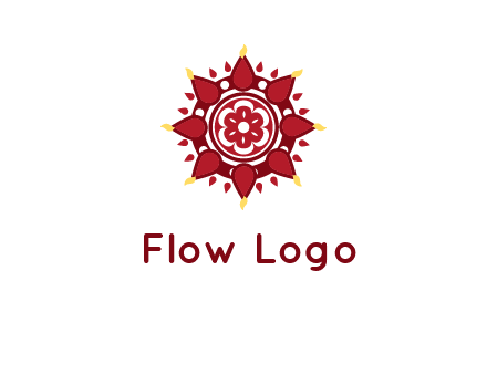 rangoli pattern in religious logo