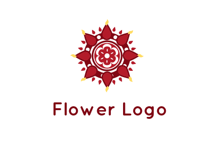 rangoli pattern in religious logo
