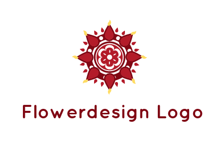 rangoli pattern in religious logo