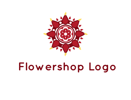 rangoli pattern in religious logo