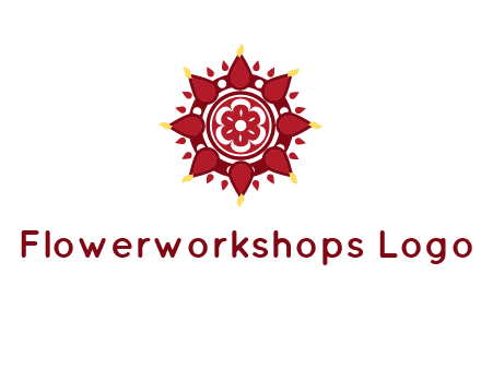 rangoli pattern in religious logo