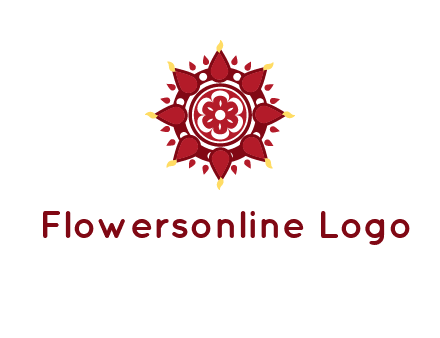 rangoli pattern in religious logo