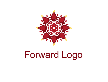 rangoli pattern in religious logo