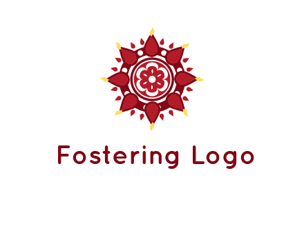 rangoli pattern in religious logo
