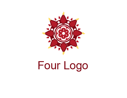 rangoli pattern in religious logo