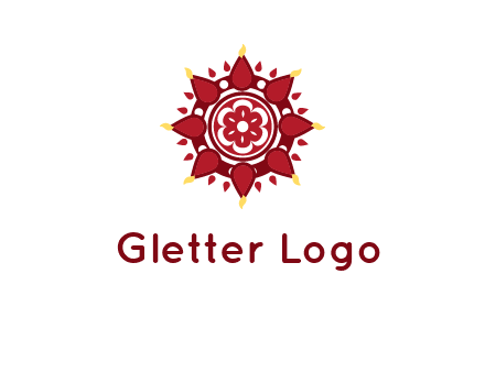 rangoli pattern in religious logo