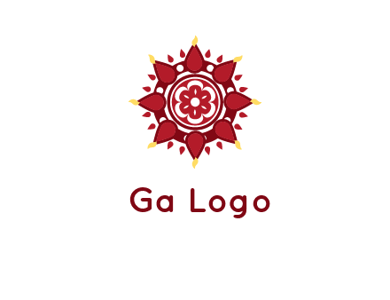 rangoli pattern in religious logo
