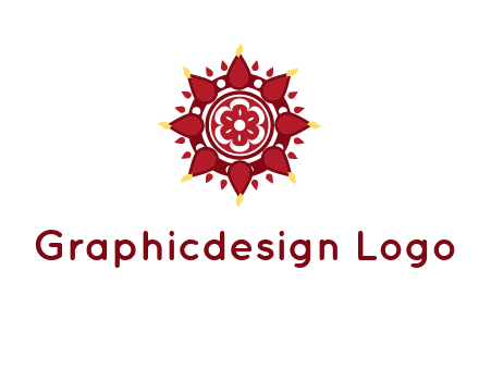 rangoli pattern in religious logo