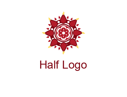 rangoli pattern in religious logo
