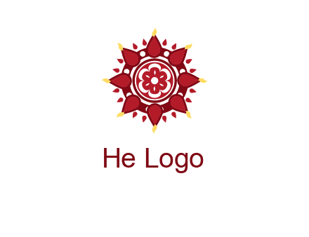 rangoli pattern in religious logo