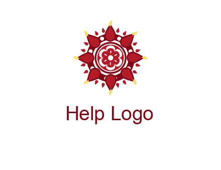 rangoli pattern in religious logo