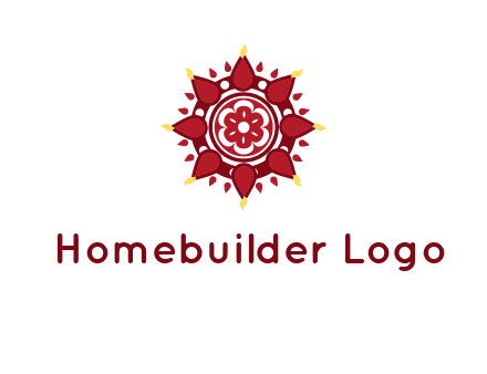 rangoli pattern in religious logo