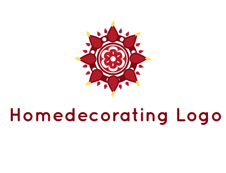 rangoli pattern in religious logo