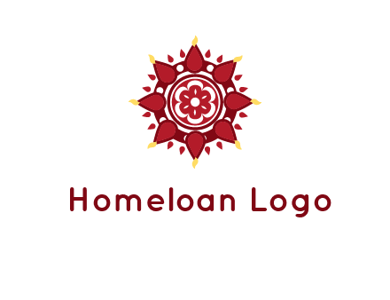 rangoli pattern in religious logo
