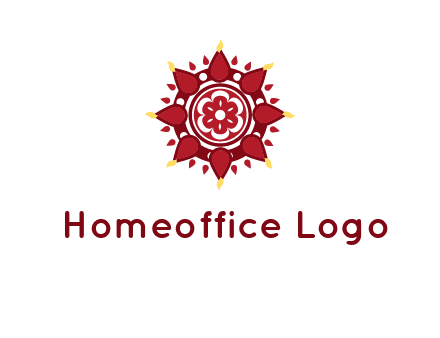 rangoli pattern in religious logo