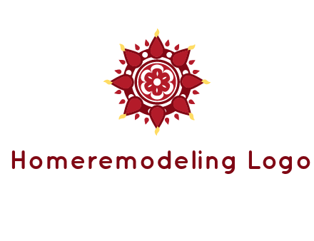 rangoli pattern in religious logo