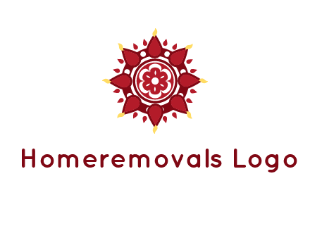 rangoli pattern in religious logo