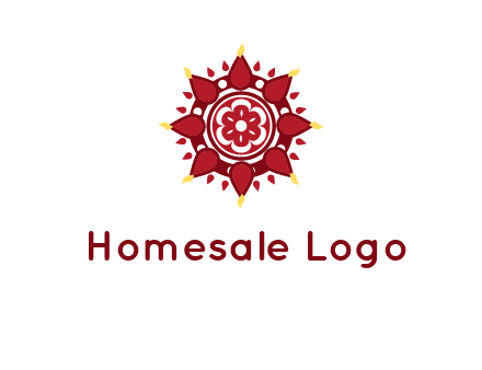 rangoli pattern in religious logo