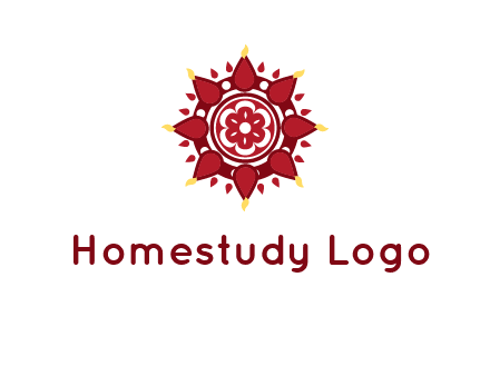 rangoli pattern in religious logo