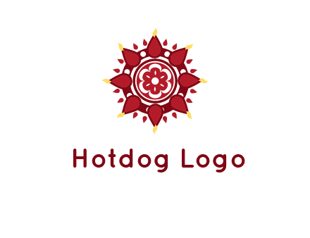 rangoli pattern in religious logo