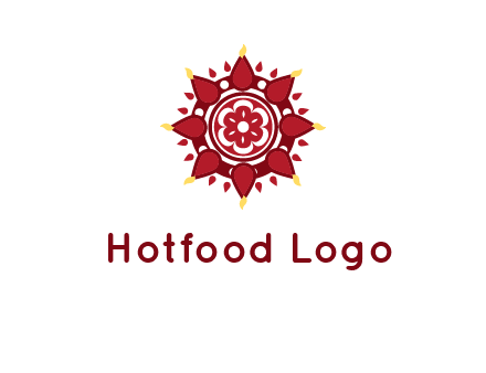 rangoli pattern in religious logo