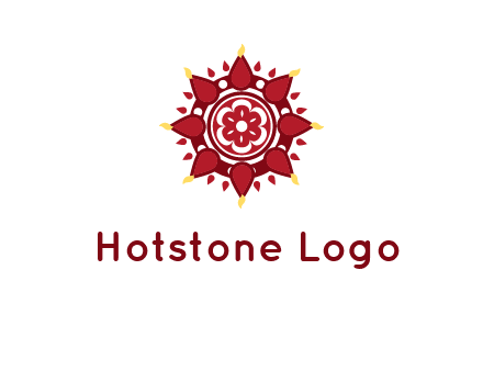 rangoli pattern in religious logo