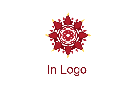 rangoli pattern in religious logo