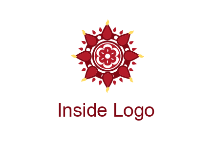 rangoli pattern in religious logo
