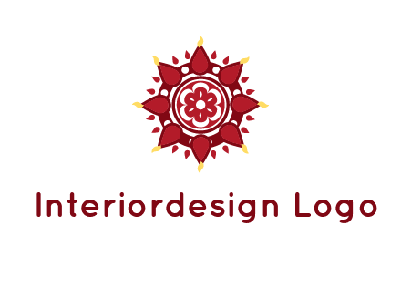 rangoli pattern in religious logo