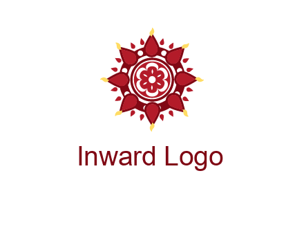 rangoli pattern in religious logo