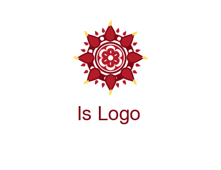 rangoli pattern in religious logo