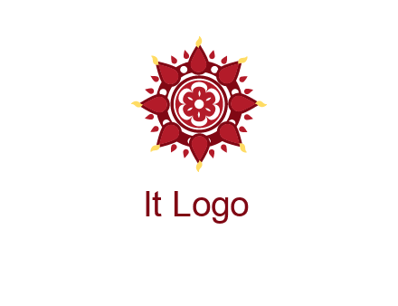 rangoli pattern in religious logo