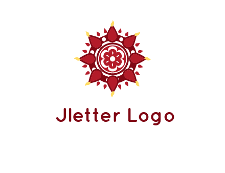 rangoli pattern in religious logo