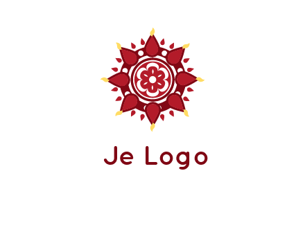 rangoli pattern in religious logo