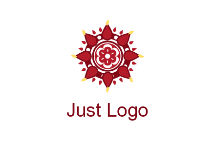 rangoli pattern in religious logo
