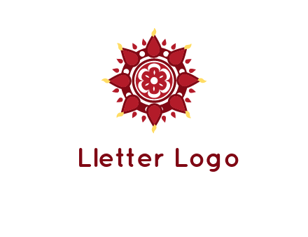 rangoli pattern in religious logo