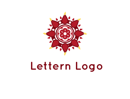 rangoli pattern in religious logo