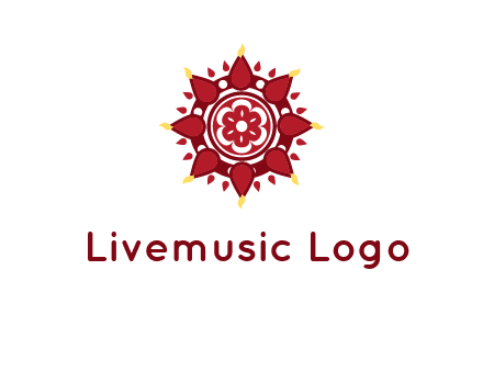 rangoli pattern in religious logo
