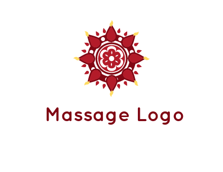 rangoli pattern in religious logo