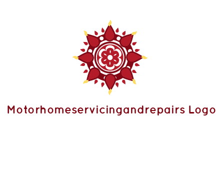 rangoli pattern in religious logo