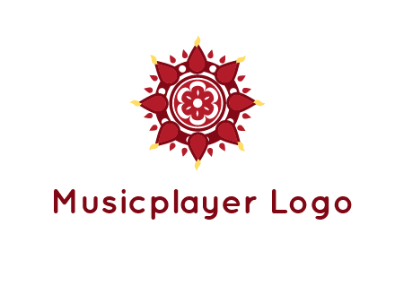 rangoli pattern in religious logo