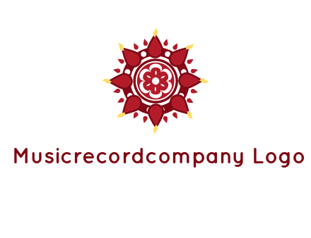 rangoli pattern in religious logo