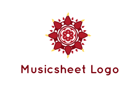 rangoli pattern in religious logo