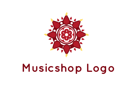 rangoli pattern in religious logo