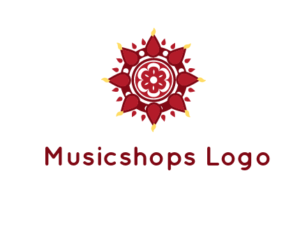 rangoli pattern in religious logo