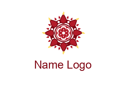 rangoli pattern in religious logo