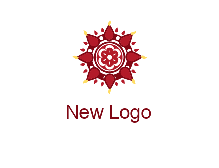 rangoli pattern in religious logo