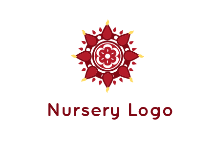 rangoli pattern in religious logo