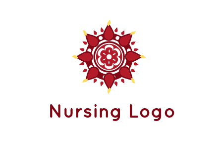 rangoli pattern in religious logo