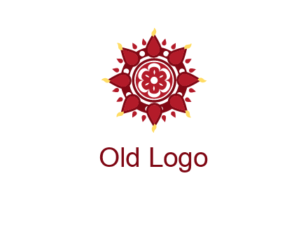 rangoli pattern in religious logo